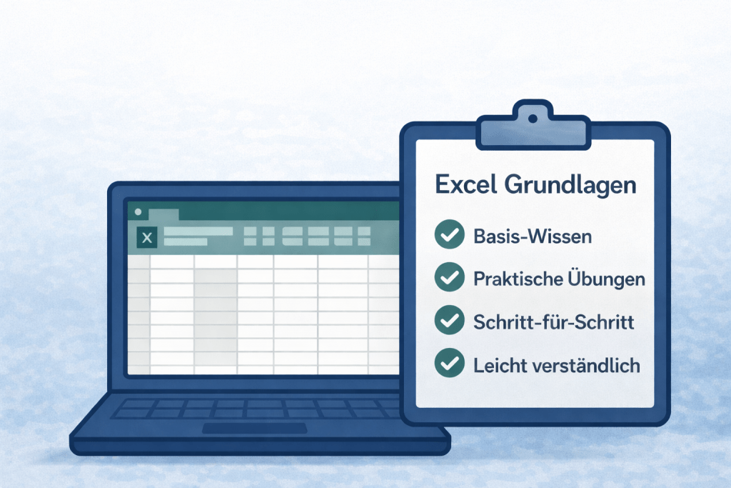 Excel Grundlagen auf einem Bildschirm