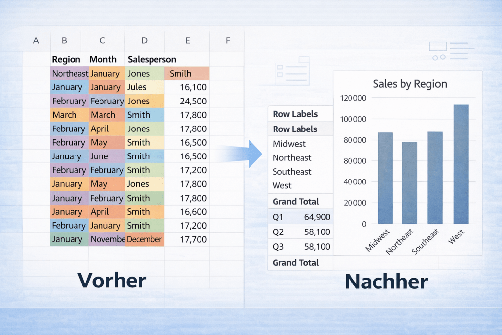 Datenvisualisierung: Vorher vs. Nachher