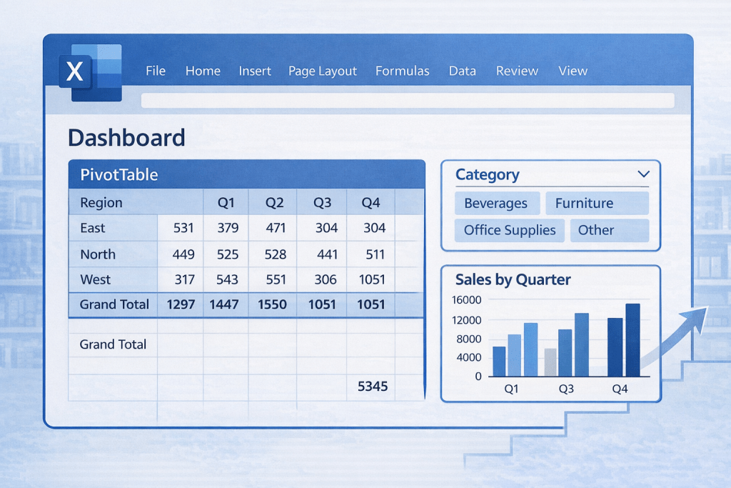 Excel-Dashboard mit Verkaufsdaten