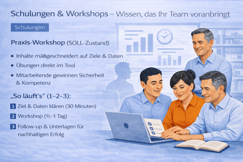 Schulungen und Workshops für Teams