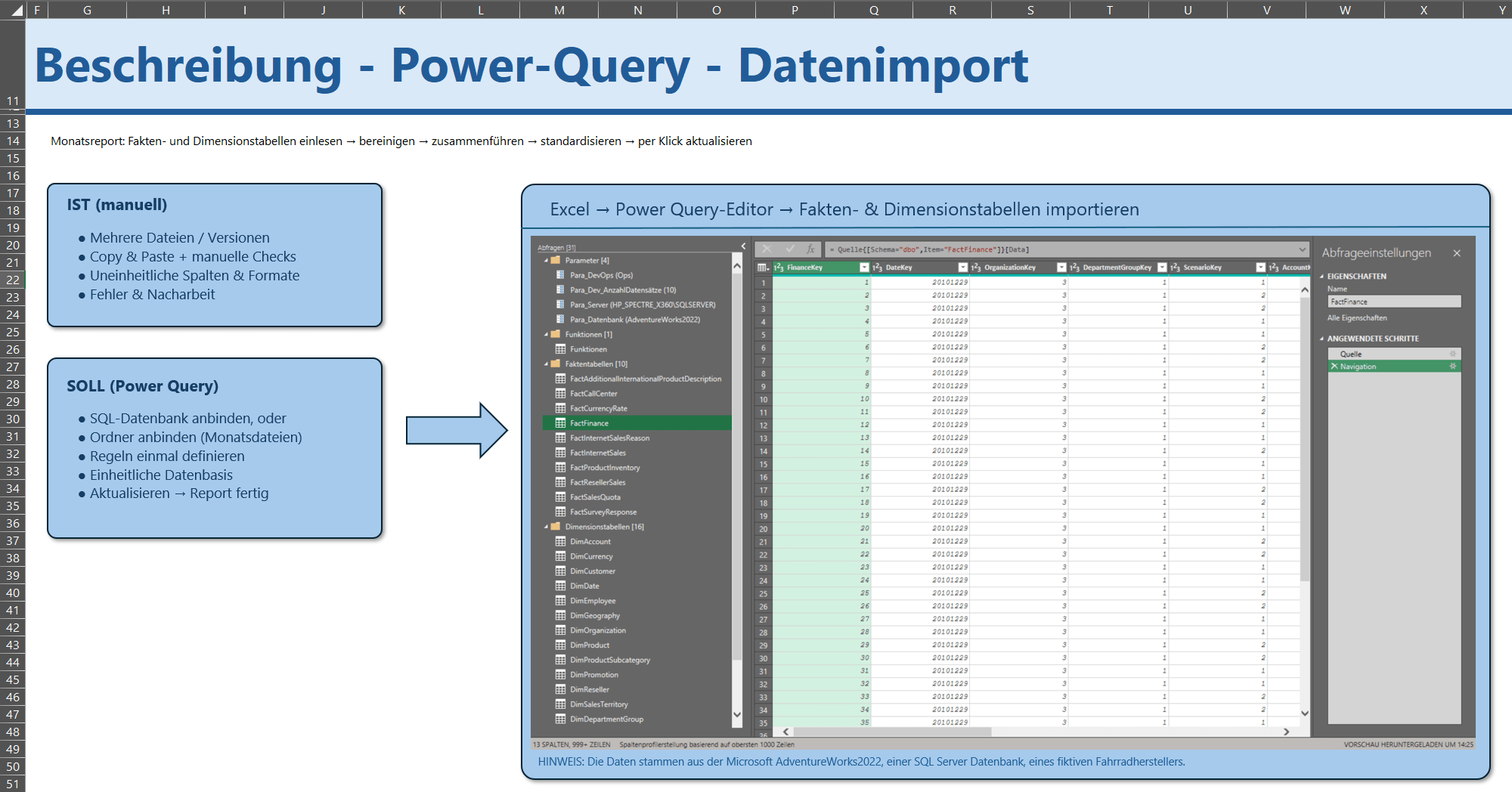 Power Query Datenimport