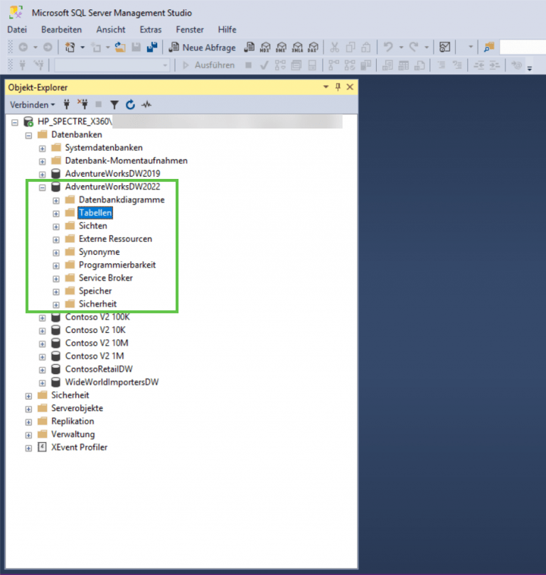 beherrschung von microsoft sql server management... AdventureWorksDW2022: Excel Datenmodell vorbereiten (Sternschema ...